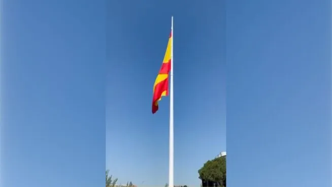 VÍDEO | Izan la bandera más grande de España en la presentación oficial del nuevo circuito de F1 en Madrid
