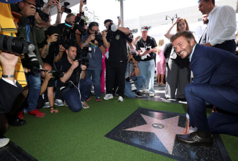 David Beckham recibe su estrella en el Paseo de la Fama de Hollywood