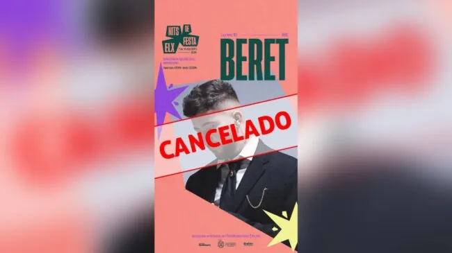 Cancelan un concierto de Beret en Elche tras su detención por presunta agresión sexual