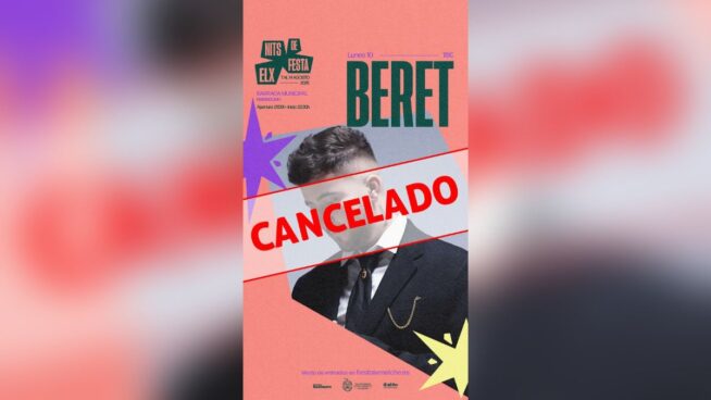 Cancelan un concierto de Beret en Elche tras su detención por presunta agresión sexual