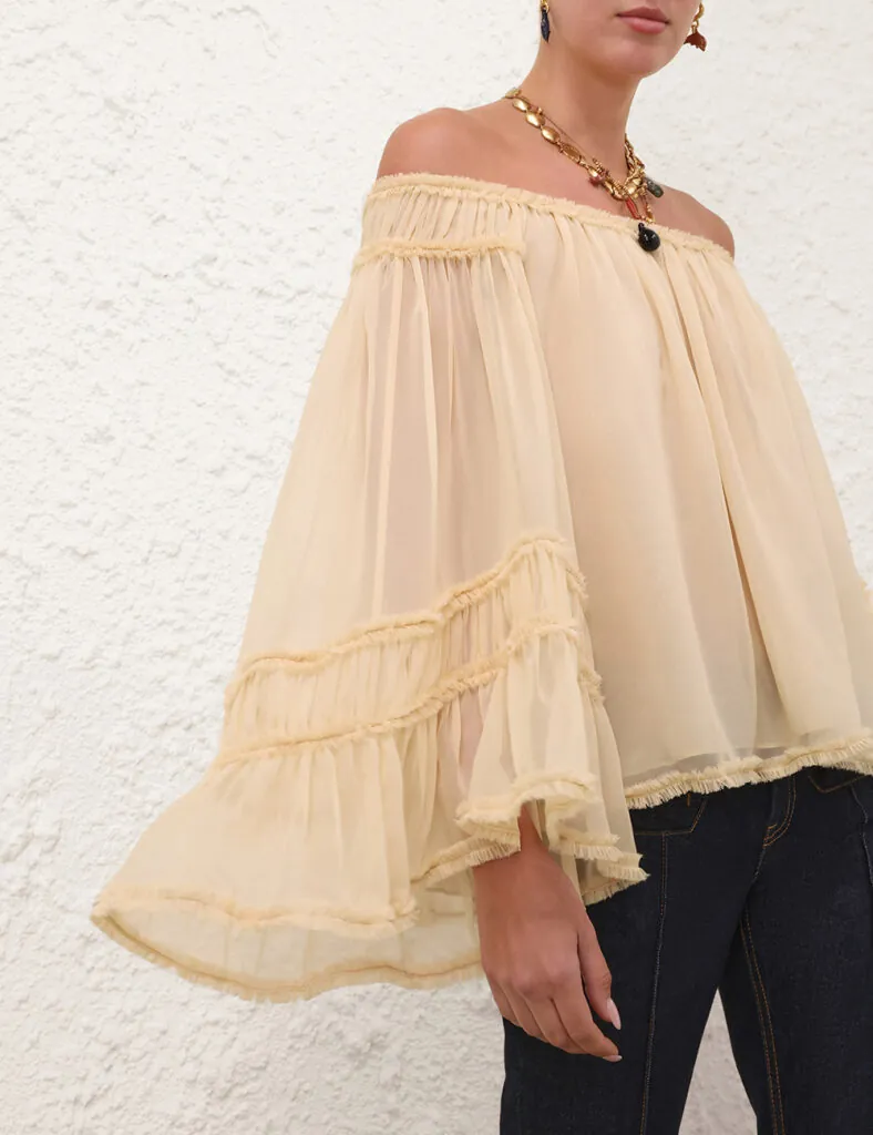 Blusa de estilo boho de Zimmermann. (PVP: 1.200€)