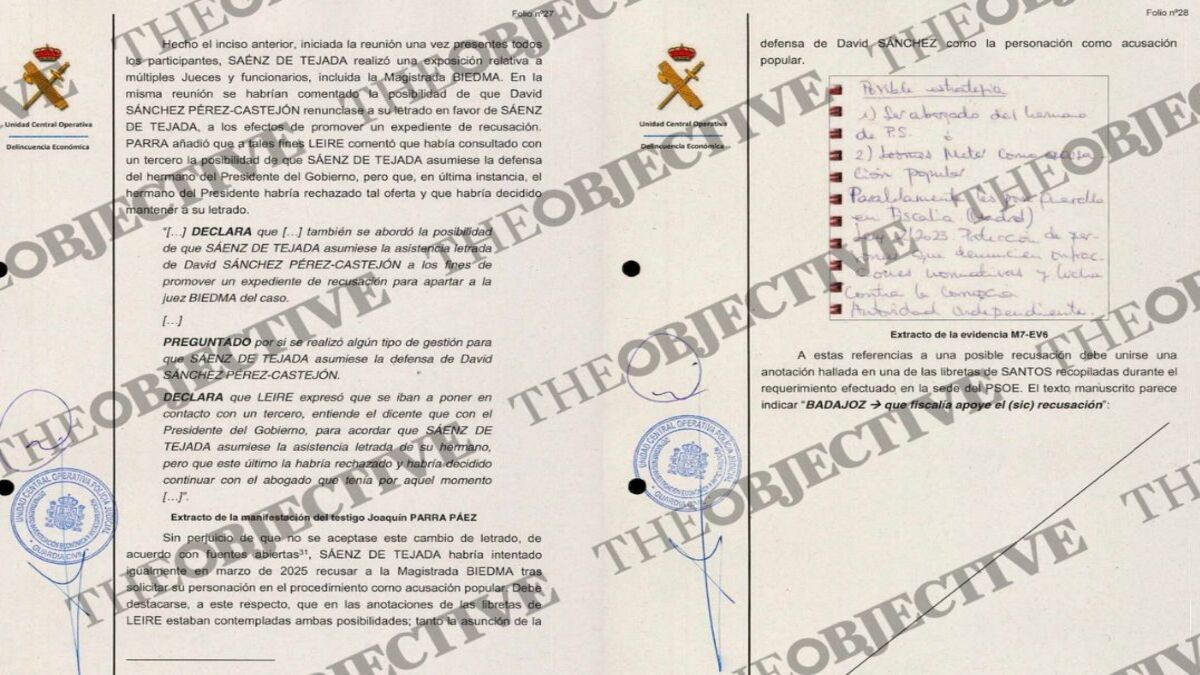 La UCO revela la estrategia de Cerdán y Leire para apartar a la juez del ‘caso David Sánchez’