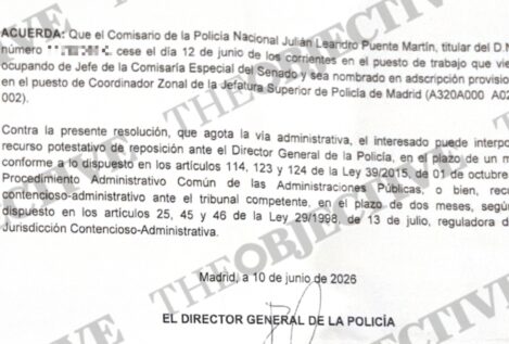 Interior destituye al comisario del Senado tras «no proteger» a Sarah Santaolalla de Vito Quiles