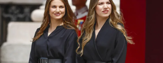 Leonor y Sofía se estrenan con León XIV: un lote de productos asturianos de regalo, charla en el Palacio Real y la fe como hilo conductor