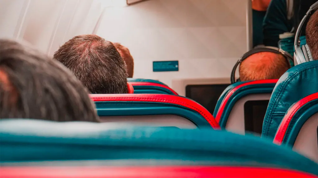 Personas embarcadas en un avión