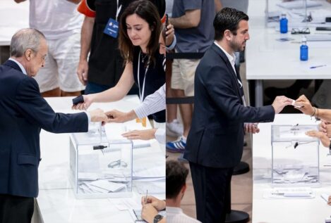 Florentino y Riquelme ejercen su voto en las elecciones a la presidencia del Real Madrid