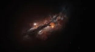 El supertelescopio ALMA detecta por primera vez el gas que alimentó a las galaxias primitivas