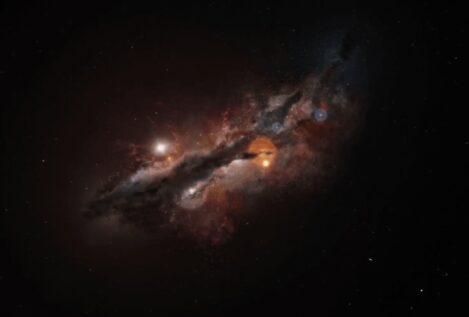 El supertelescopio ALMA detecta por primera vez el gas que alimentó a las galaxias primitivas