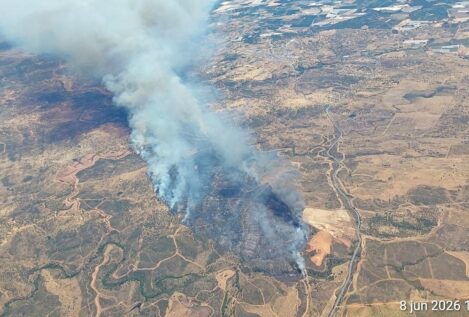 El incendio de Huelva obliga a desplegar 15 medios aéreos y 110 efectivos en tierra
