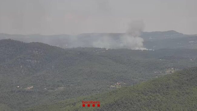 Un incendio forestal obliga a confinar a toda la población de San Quirze de Safaja (Barcelona)