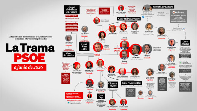 El PP lanza una web con un mapa de los casos judiciales que afectan al entorno del PSOE