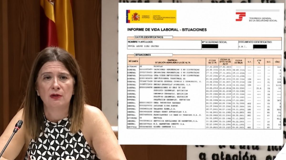 La vida laboral de Leire Díez no incluye la etapa en la que cobró del PSOE como asesora