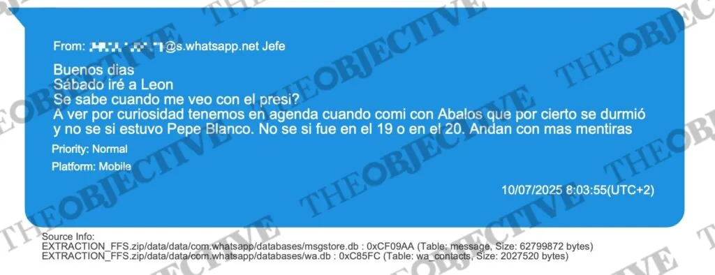 mensaje Zapatero Blanco Ábalos