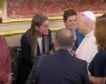 El sindiós de Miriam Nogueras ante el Papa