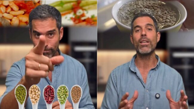 Pablo Ojeda, nutricionista, sobre las ensaladas con garbanzos o judías de bote: «Las legumbres no te hinchan, sino la manera en la que las comes»
