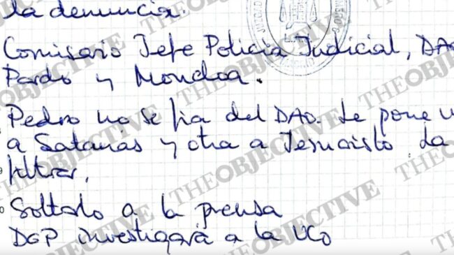 Las notas de Leire: «Pedro no se fía del DAO. Le pone una vela a Satanás y otra a Jesucristo»