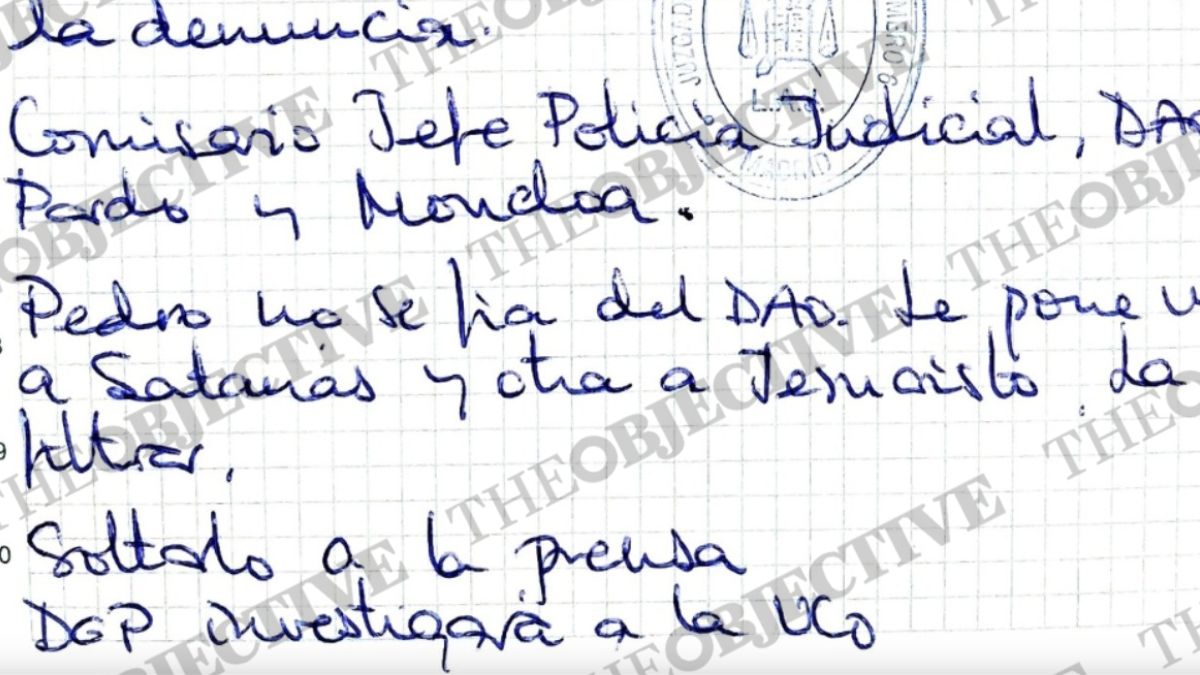 Las notas de Leire: «Pedro no se fía del DAO. Le pone una vela a Satanás y otra a Jesucristo»