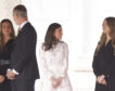 Entramos en el salón de Gasparini, la zona del Palacio Real que han recorrido los Reyes y sus hijas junto al Papa