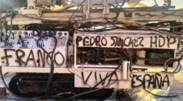 Vandalizan las máquinas para el inicio de las obras de resignificación de Cuelgamuros