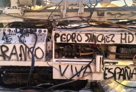 Vandalizan las máquinas para el inicio de las obras de resignificación de Cuelgamuros