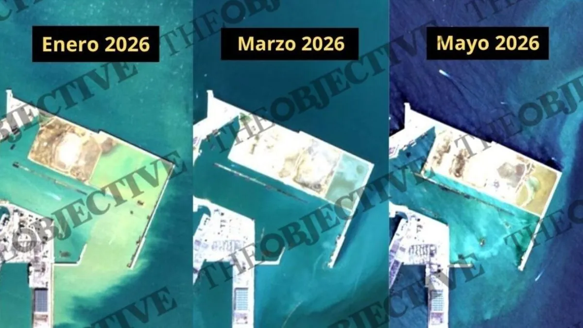 Las fotos de satélite cuestionan los plazos de la mayor obra portuaria de España en Valencia