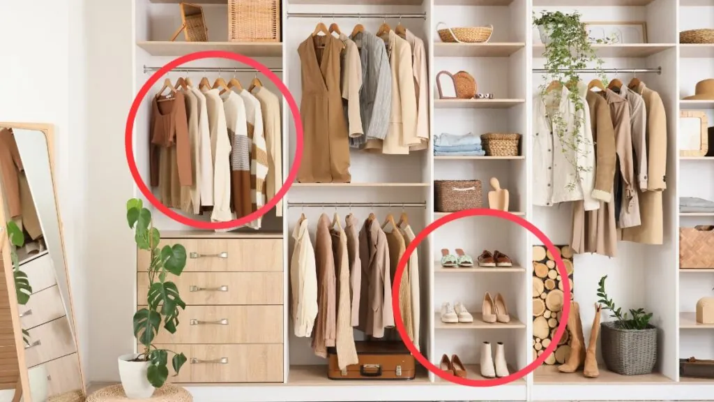 Coloca la ropa en zonas específicas